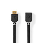 Nedis High Speed ​​HDMI ™ kabel med Ethernet | HDMI™ Kontakt | HDMI™ Utgång | 8K@60Hz | eARC | 48 Gbps | 1.00 m | Rund | PVC | Antracit | Låda