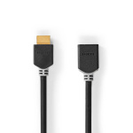 Nedis High Speed ​​HDMI ™ kabel med Ethernet | HDMI™ Kontakt | HDMI™ Utgång | 4K@60Hz | ARC | 18 Gbps | 2.00 m | Rund | PVC | Antracit | Låda