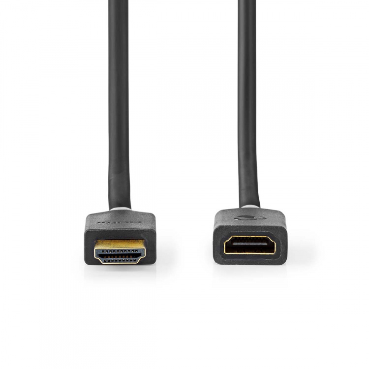 Nedis High Speed ​​HDMI ™ kabel med Ethernet | HDMI™ Kontakt | HDMI™ Utgång | 4K@60Hz | ARC | 18 Gbps | 3.00 m | Rund | PVC | Antracit | Låda