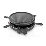 Nedis Gourmet / Raclette | Grill | 6 Personer | Spatel | Non-stick beläggning | Runda