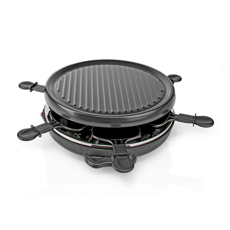 Nedis Gourmet / Raclette | Grill | 6 Personer | Spatel | Non-stick beläggning | Runda