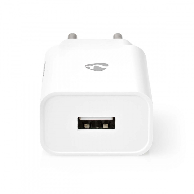 Nedis Väggladdare | 12 W | Snabbladdnings funktion | 2.4 A | Antal utgångar: 1 | USB-A | Micro USB (Lös) Kabel | 1.00 m | Single Voltage Output | Vit