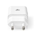 Nedis Väggladdare | 12 W | Snabbladdnings funktion | 2.4 A | Antal utgångar: 1 | USB-A | Micro USB (Lös) Kabel | 1.00 m | Single Voltage Output | Vit