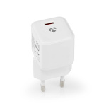 Nedis Väggladdare | 20 W | PD3.0 20W | Snabbladdnings funktion | 1.67 A / 2.22 A / 3.0 A | Antal utgångar: 1 | USB-C™ | Automatiskt val av Spänning | Vit