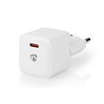 Nedis Väggladdare | 20 W | PD3.0 20W | Snabbladdnings funktion | 1.67 A / 2.22 A / 3.0 A | Antal utgångar: 1 | USB-C™ | Automatiskt val av Spänning | Vit