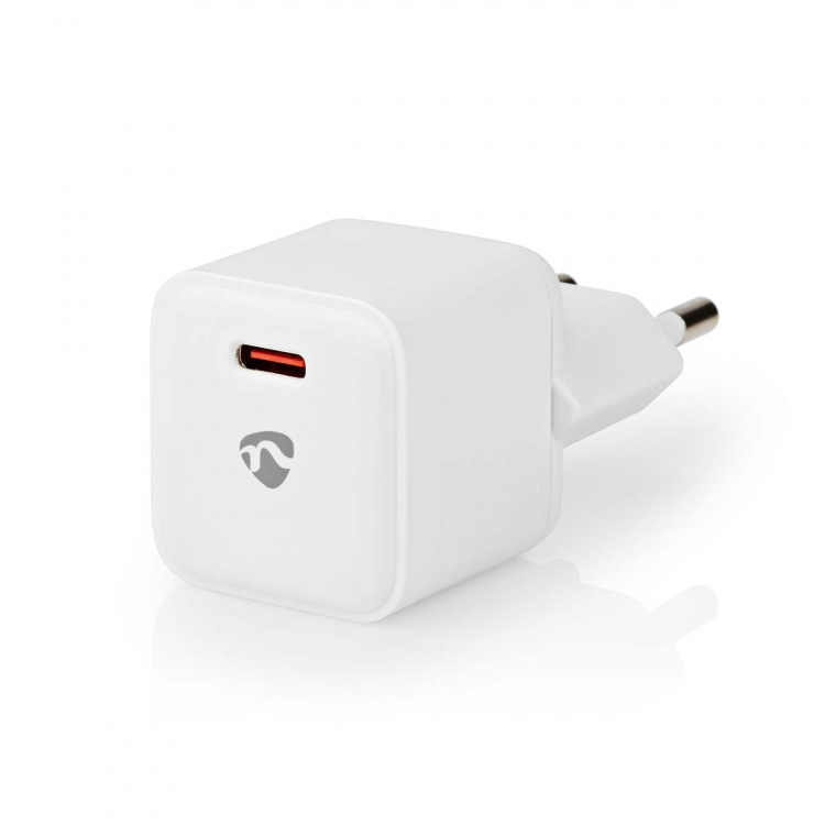 Nedis Väggladdare | 20 W | PD3.0 20W | Snabbladdnings funktion | 1.67 A / 2.22 A / 3.0 A | Antal utgångar: 1 | USB-C™ | Automatiskt val av Spänning | Vit