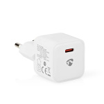 Nedis Väggladdare | 20 W | PD3.0 20W | Snabbladdnings funktion | 1.67 A / 2.22 A / 3.0 A | Antal utgångar: 1 | USB-C™ | Automatiskt val av Spänning | Vit