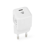 Nedis Väggladdare | 30 W | PD3.0 30W | Snabbladdnings funktion | 1.5 / 2.0 / 2.5 / 3.0 A | Antal utgångar: 1 | USB-C™ | Automatiskt val av Spänning | Vit