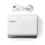 Nedis Trådlös laddare för Väckarklocka | Qi certifierad | 5 / 7.5 / 10 / 15 W | USB-A Male | Nattlampa | 2 Larmtider | Snooze-funktion
