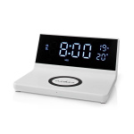 Nedis Trådlös laddare för Väckarklocka | Qi certifierad | 5 / 7.5 / 10 / 15 W | USB-A Male | 2 Larmtider | Snooze-funktion
