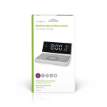 Nedis Trådlös laddare för Väckarklocka | Qi certifierad | 5 / 7.5 / 10 / 15 W | USB-A Male | 2 Larmtider | Snooze-funktion