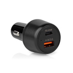 Nedis Billaddare | 65 W | 2.0 / 3.0 / 3.25 A | Antal utgångar: 2 | Port typ: USB-A / USB-C™ | Automatiskt val av Spänning