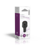 Nedis Billaddare | 65 W | 2.0 / 3.0 / 3.25 A | Antal utgångar: 2 | Port typ: USB-A / USB-C™ | Automatiskt val av Spänning