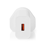 Nedis Väggladdare | 18 W | QC3.0 | Snabbladdnings funktion | 3.0 A | Antal utgångar: 1 | USB-A | Automatiskt val av Spänning | Vit