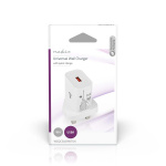 Nedis Väggladdare | 18 W | QC3.0 | Snabbladdnings funktion | 3.0 A | Antal utgångar: 1 | USB-A | Automatiskt val av Spänning | Vit