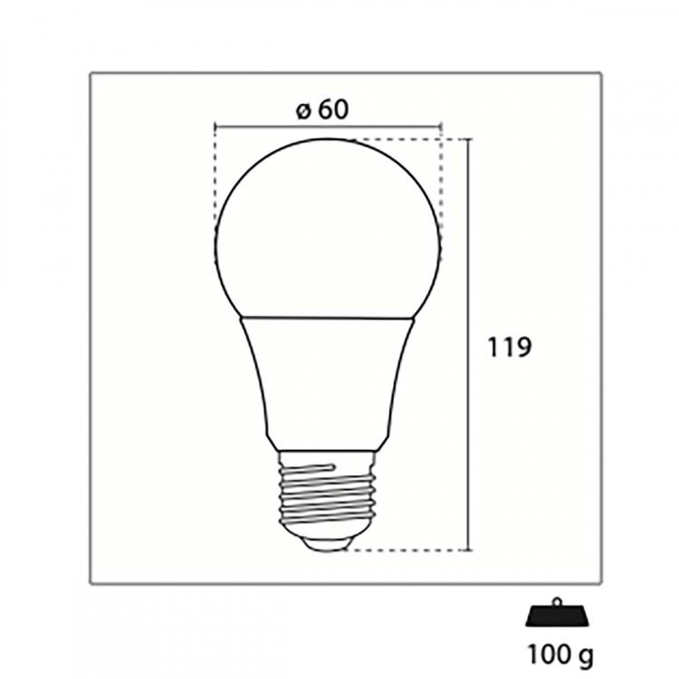 Century LED-Lampa E27 Glödlampa 12 W 1280 lm 3000 K