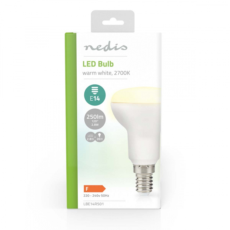 Nedis LED-lampa E14 | R50 | 2.8 W | 250 lm | 2700 K | Varm Vit | Tydlig | 1 st