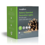 Nedis Julbelysning | Sträng | 96 LED\'s | Varm Vit | 7.20 m | Ljuseffekter: 7 | Inomhus eller Utomhus | Batteridriven