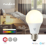 Nedis SmartLife Full Färg Glödlampa | E27 | 806 lm | 9 W | RGB / Varm till cool vit | 2200 - 6500 K | Android™ / IOS | Glödlampa | 1 st