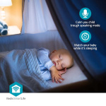 Nedis SmartLife Inomhus Kamera | Full HD 1080p | microSD (ingår inte) / Molnlagring (tillval) / Onvif | Med rörelsesensor | Nattsikt | Svart