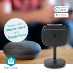 Nedis SmartLife Inomhus Kamera | Full HD 1080p | microSD (ingår inte) / Molnlagring (tillval) / Onvif | Med rörelsesensor | Nattsikt | Svart