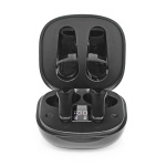 Nedis Fullt Trådlösa hörlurar | Bluetooth® | Maximal batteritid: 5 timmar | Tryck på Kontroll | Batteri hölje | Inbygd mikrofon | Stöd för röststyrning | Brusreducering | Svart