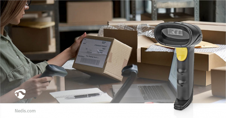 Nedis Streckkodsläsare | CMOS | Trådbundet | 1D linjär / 2D/QR | USB ström | USB 2.0