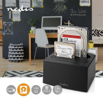 Nedis Hård disk Dockningsstation | USB 3.2 Gen1 | USB Type-A | 2 Skivor | 2.5 / 3.5 