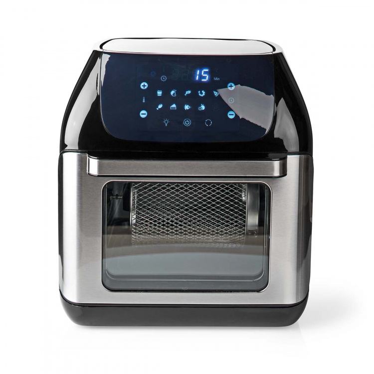 Nedis Varmluftsfritös | 12 l | Timer: 60 min | Antal förinställda program: 9 | Digital | Svart Nedis Varmluftsfritös | 12 l | Timer: 60 min | Antal förinställda program: 9 | Digital | Svart