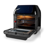 Nedis Varmluftsfritös | 12 l | Timer: 60 min | Antal förinställda program: 9 | Digital | Svart Nedis Varmluftsfritös | 12 l | Timer: 60 min | Antal förinställda program: 9 | Digital | Svart