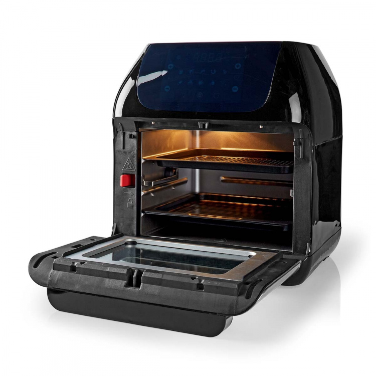 Nedis Varmluftsfritös | 12 l | Timer: 60 min | Antal förinställda program: 9 | Digital | Svart Nedis Varmluftsfritös | 12 l | Timer: 60 min | Antal förinställda program: 9 | Digital | Svart