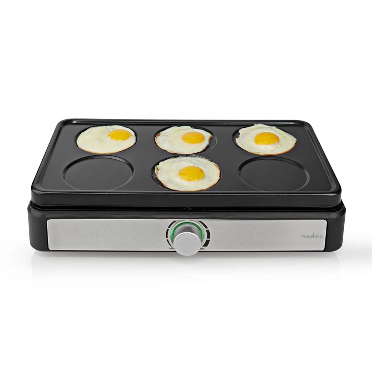 Nedis Partywok-sats | Grill | 6 Personer | Spatel | Temperaturinställning | Non-stick beläggning | Rektangel