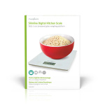 Nedis Köksvåg | Digital | Glas / Plast | CR 2032 Batteri | Vit