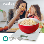 Nedis Köksvåg | Digital | Glas / Plast | CR 2032 Batteri | Vit