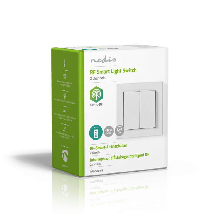 Nedis RF Plug | RF, frequency 433 Mhz | 18 W | Vit Nedis RF Plug | RF, frequency 433 Mhz | 18 W | Vit