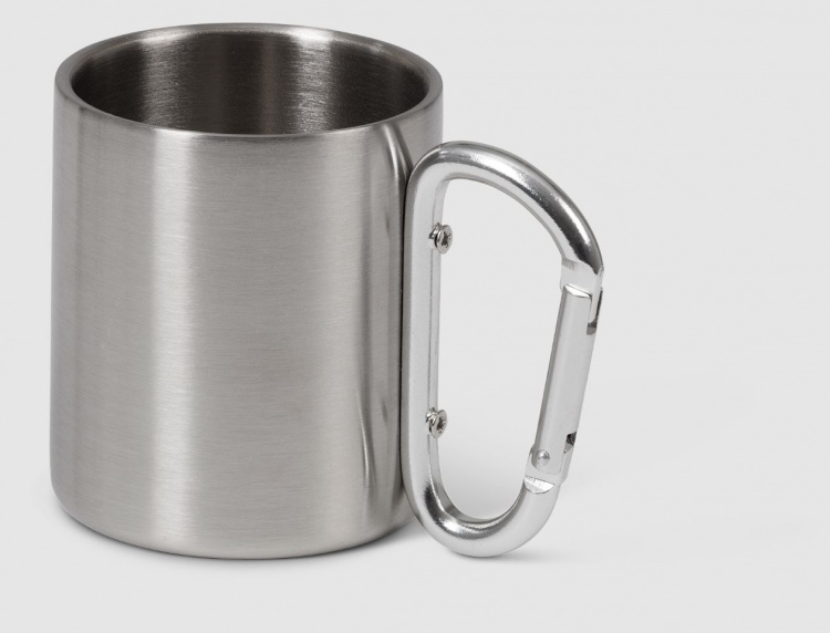 Stålmugg med karbinhake 220 ml Stålmugg med karbinhake 220 ml
