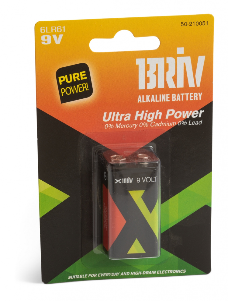 Batteri 9V 6LR61 - 1-pack, 1/12/96