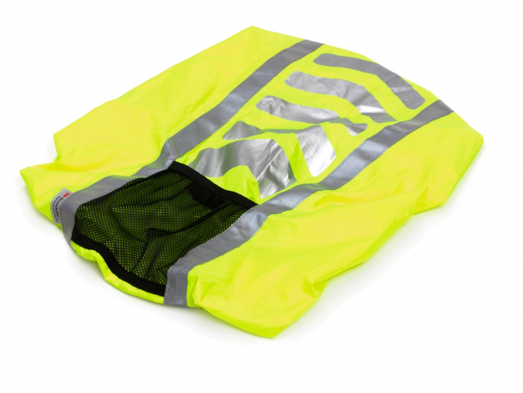 Ryggsäcksöverdrag med reflexer, Neon, 200 mm 25-40L