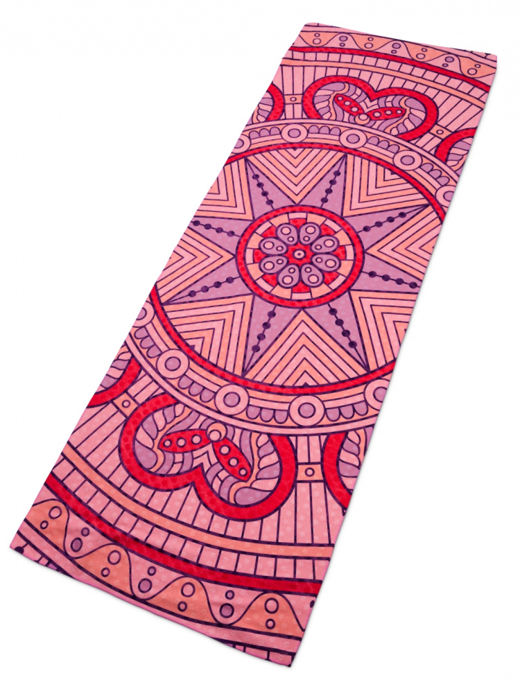Antislip Yogahandduk Mandala Rosa 180x60 cm Antislip Yogahandduk Mandala Rosa 180x60 cm