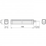 Philips ProjectLine Taklampa 120cm 34W 3400lm IP65