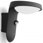 Philips Tyla Vägglampa Solcell IR-sensor Ultra Efficient LED 255lm IP44 Antracit