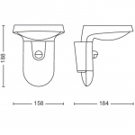 Philips Tyla Vägglampa Solcell IR-sensor Ultra Efficient LED 255lm IP44 Antracit