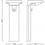 Philips Tyla Piedestal Solcell IR-sensor Ultra Efficient LED 255lm IP44 Antracit