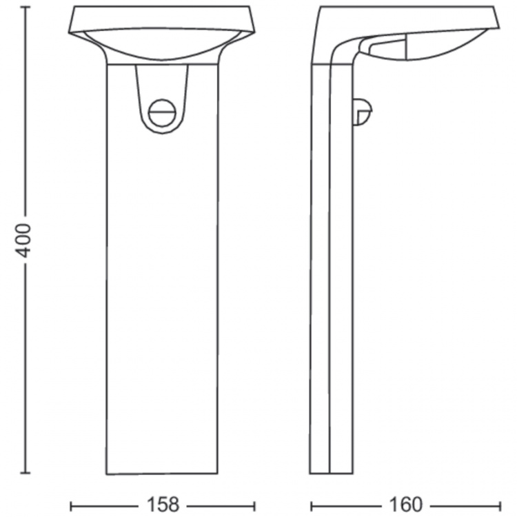 Philips Tyla Piedestal Solcell IR-sensor Ultra Efficient LED 255lm IP44 Antracit