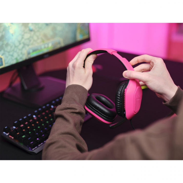 Trust GXT 415P Zirox Gamingheadset Rosa