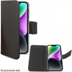 Celly Wally Wallet Case iPhone 15 Pro Svart