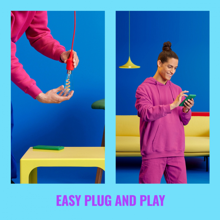 WiZ WiFi Smart LED E27 ST64 40W Filament Färg + Varm-kallvit 470lm