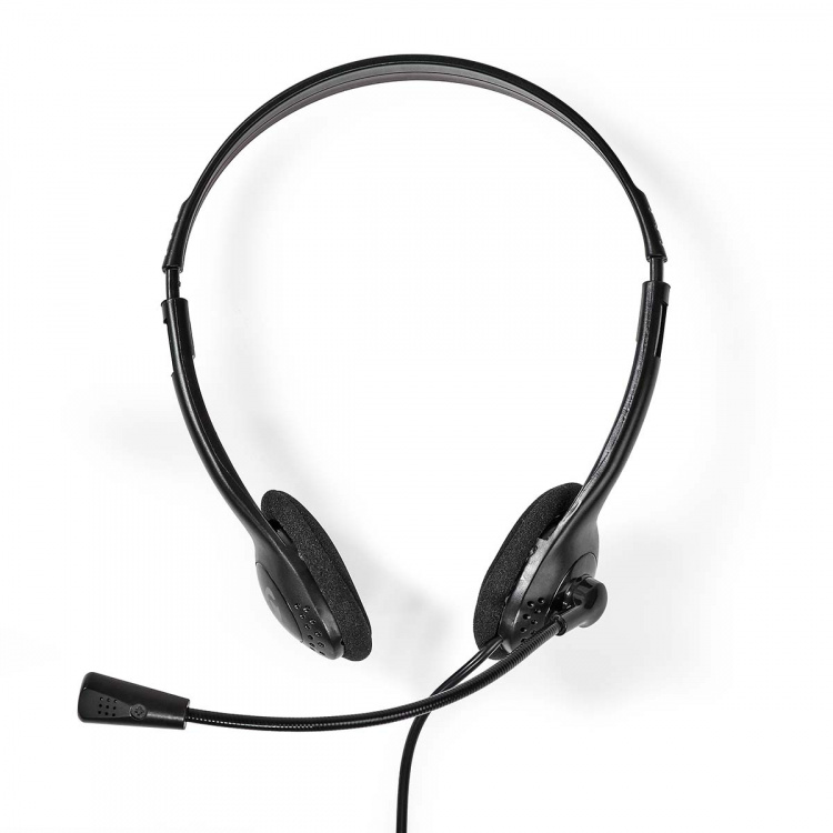 Nedis PC headset | On-Ear | Stereo | USB Type-A / USB Type-C™ | Vikbara Mikrofon | Svart