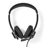 Nedis PC headset | On-Ear | Stereo | USB Type-A / USB Type-C™ | Vikbara Mikrofon | Svart Nedis PC headset | On-Ear | Stereo | USB Type-A / USB Type-C™ | Vikbara Mikrofon | Svart