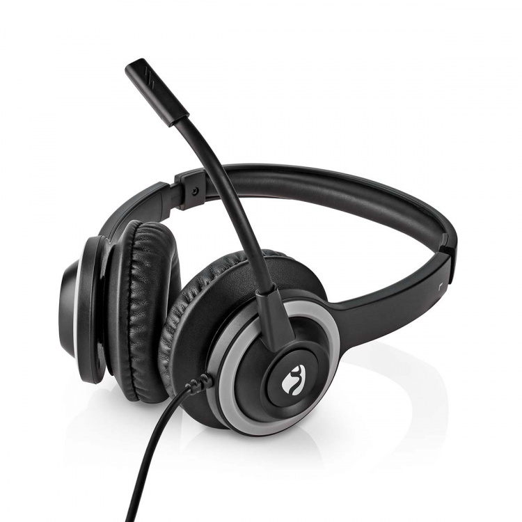Nedis PC headset | On-Ear | Stereo | USB Type-A / USB Type-C™ | Vikbara Mikrofon | Svart Nedis PC headset | On-Ear | Stereo | USB Type-A / USB Type-C™ | Vikbara Mikrofon | Svart